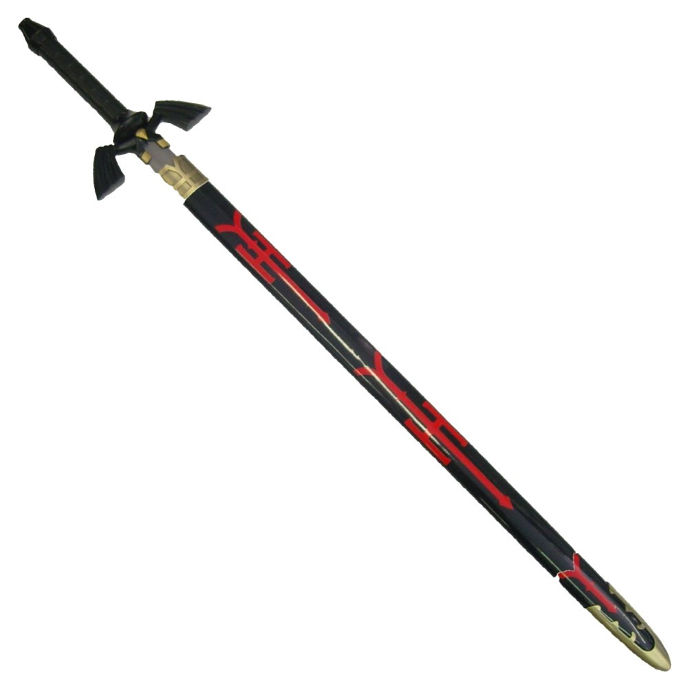 Link Sword, Legend Of Zelda, fodero nero-rosso (100 cm.)