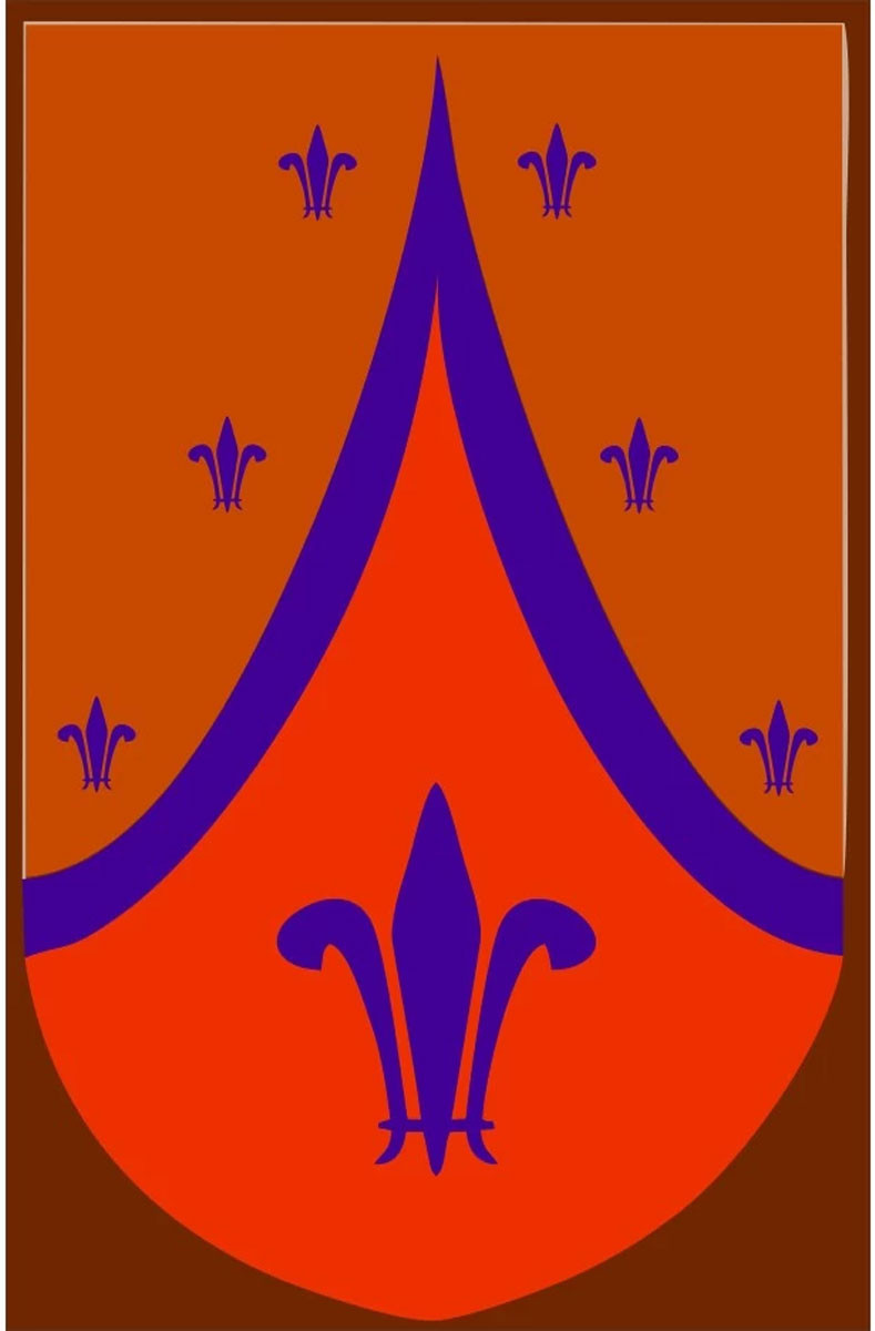 Gagliardetto medievale arancione, varie dimensioni