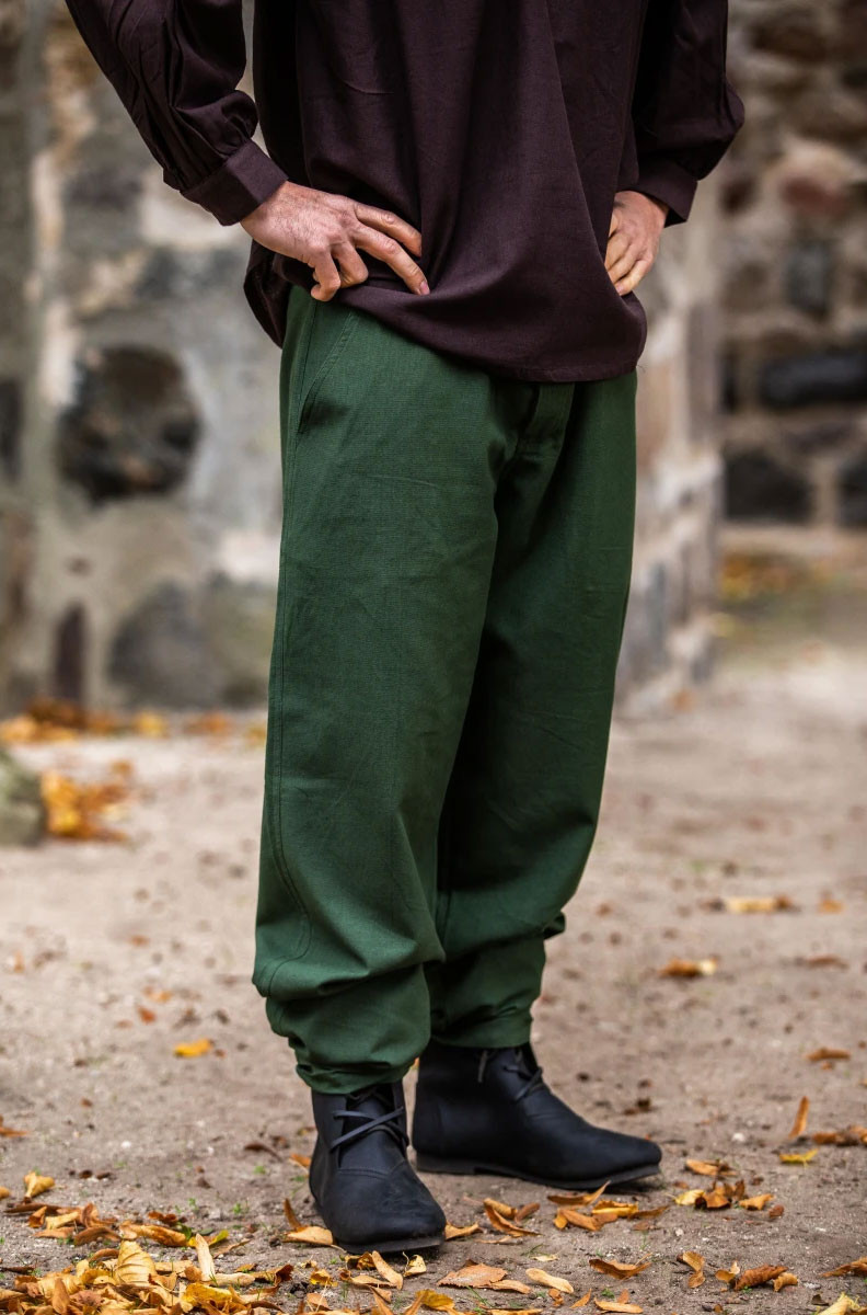Morbidi pantaloni medievali verdi