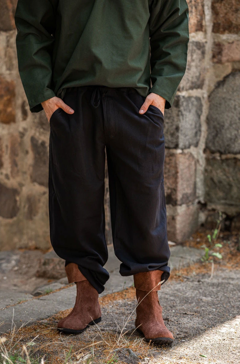 Pantaloni medievali Dirk, colore nero