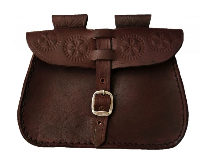 Borsa in pelle nera con design a stella