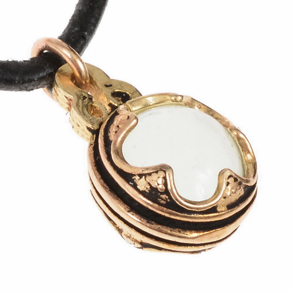 Ciondolo in bronzo in miniatura con palla vichinga