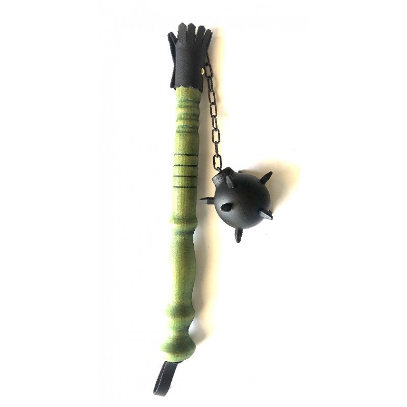 Mazza medievale 1 testa, colore verde (46 cm.)