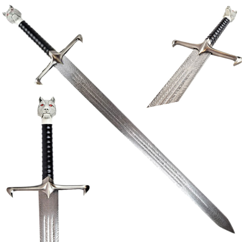 Spada ad artiglio lungo di Jon Snow, effetto Damasco (107 cm.)