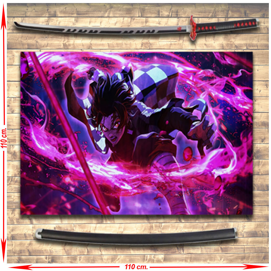 Demon Slayer Tanjiro Kamado's Banner + Katana Pack
