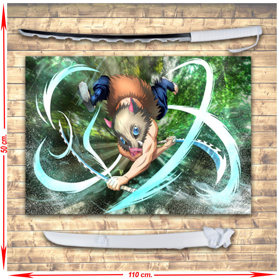 Demon Slayer Inosuke Hashibira's Banner + Katana Pack