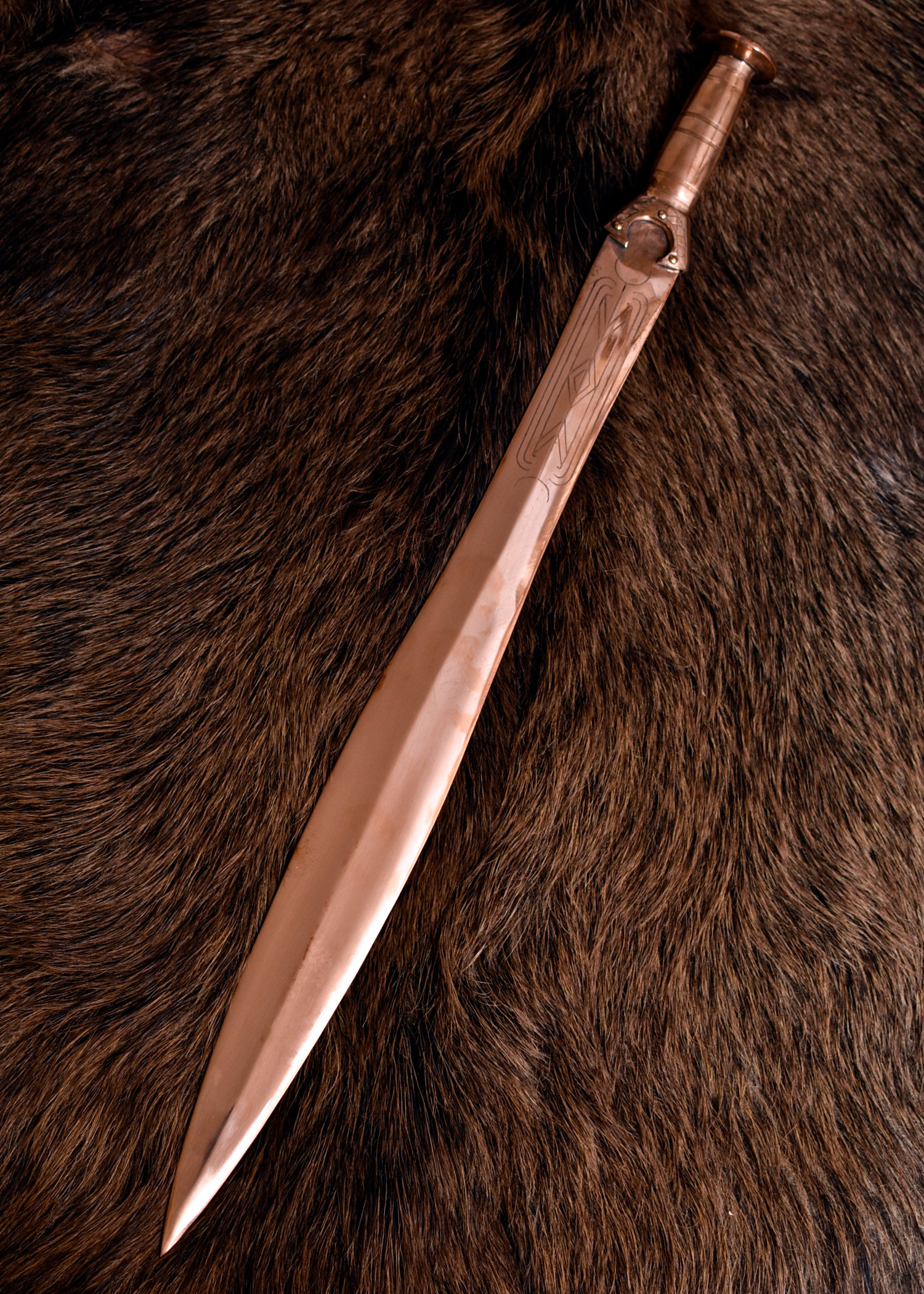 Spada corta celtica in bronzo (71,5 cm.)