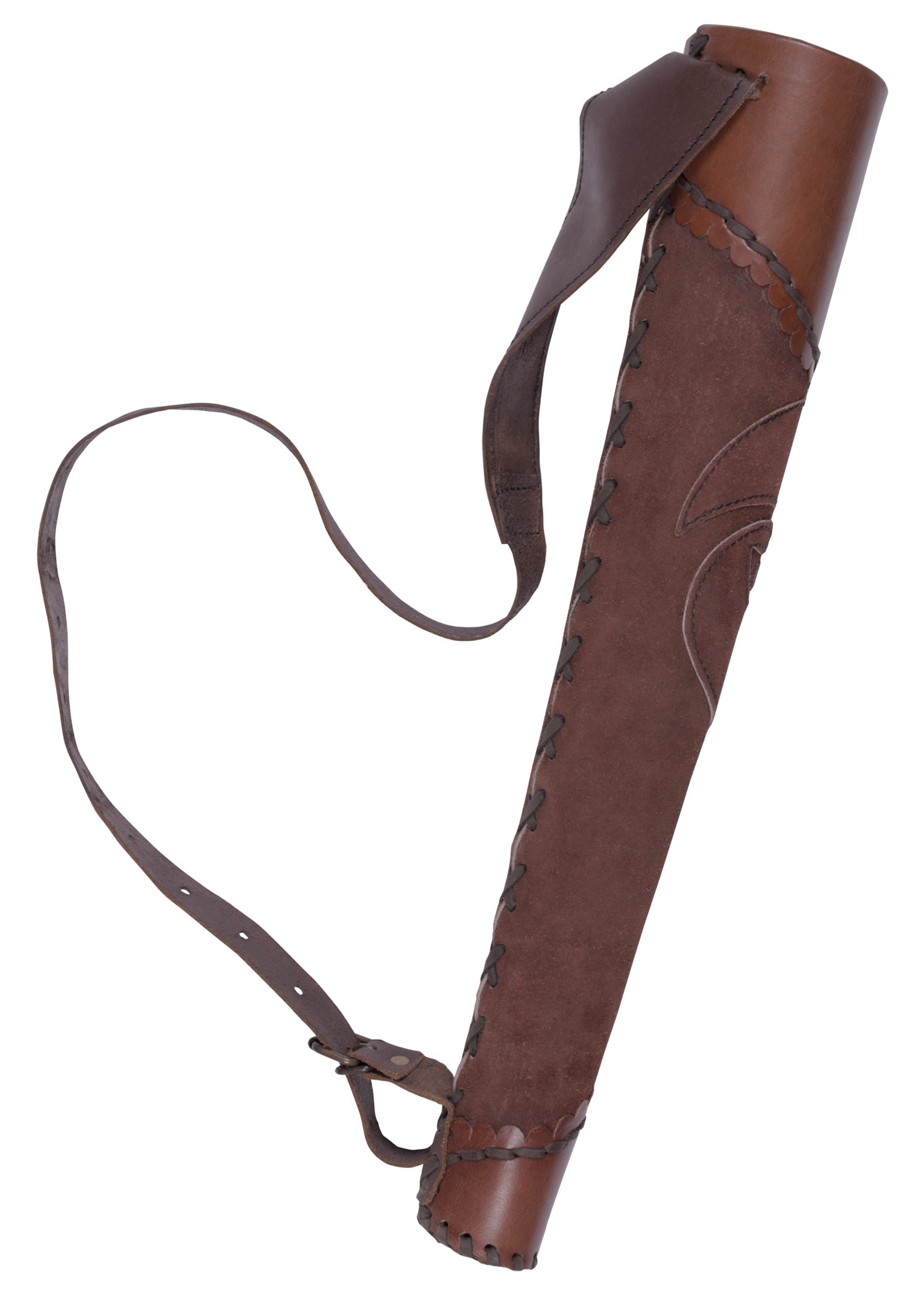 Faretra in pelle con cinghia posteriore (60 cm.)
