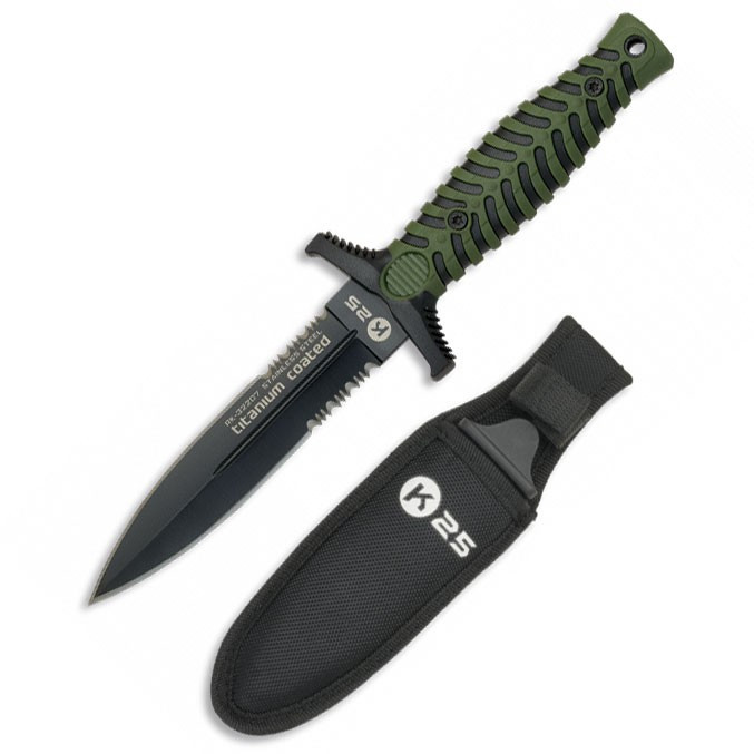 Coltello tattico K25, lama 12,5 cm.