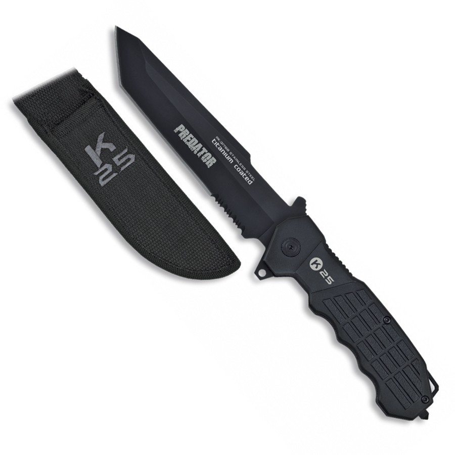 Coltello Predator, lama rivestita in titanio (27 cm.)