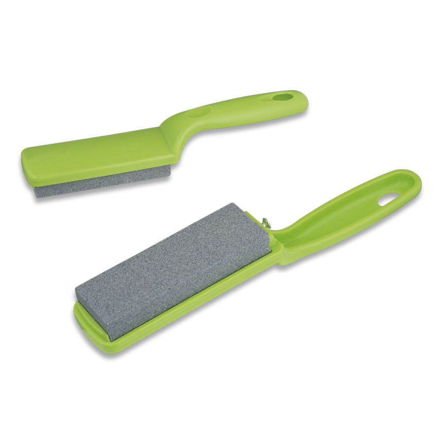 Pietra per affilare con manico in ABS verde (22,2 cm.)