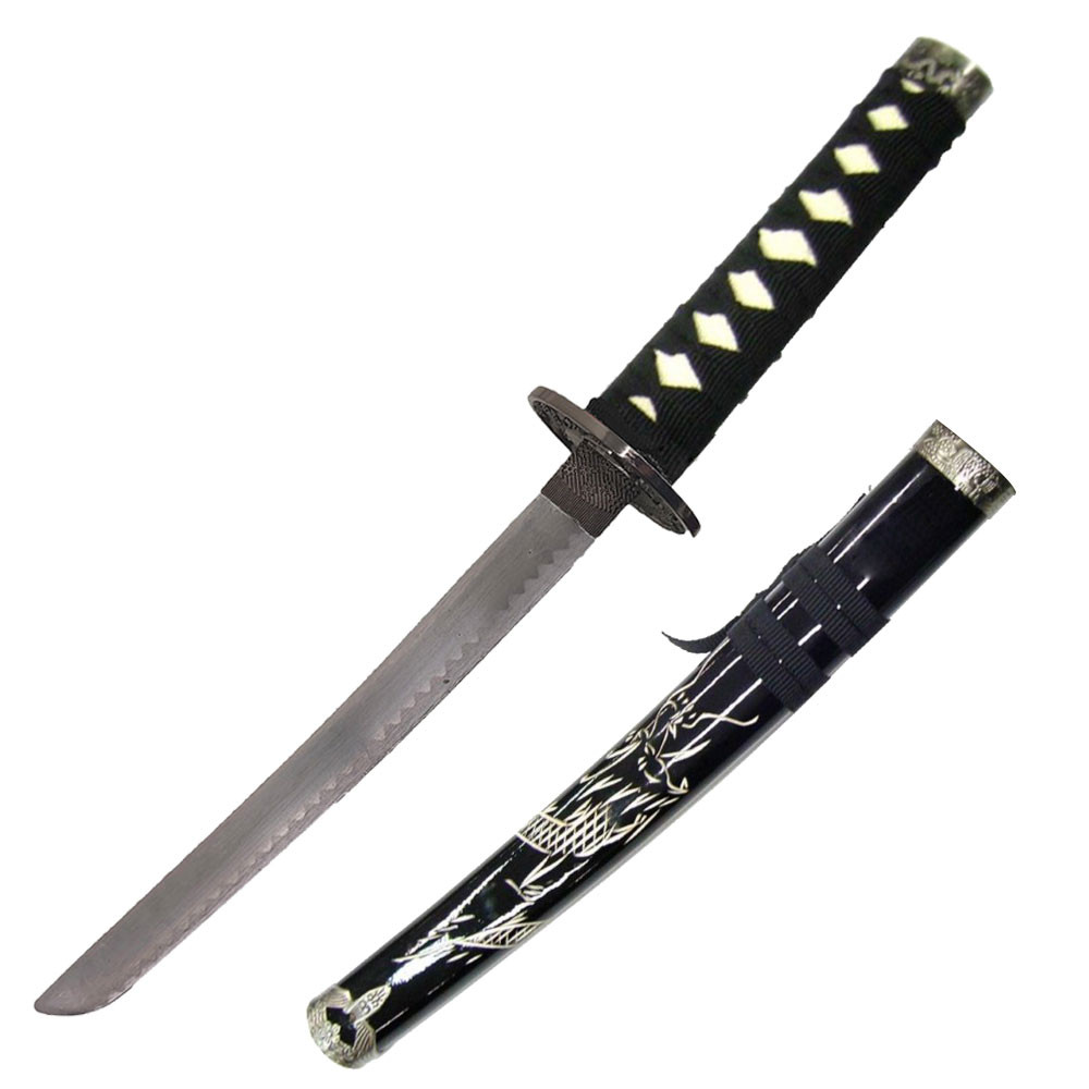 Tanto decorativo Drago saya nero (54 cm.)