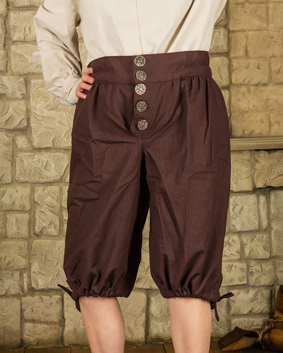 Pantalone in cotone pirata Tilly, marrone