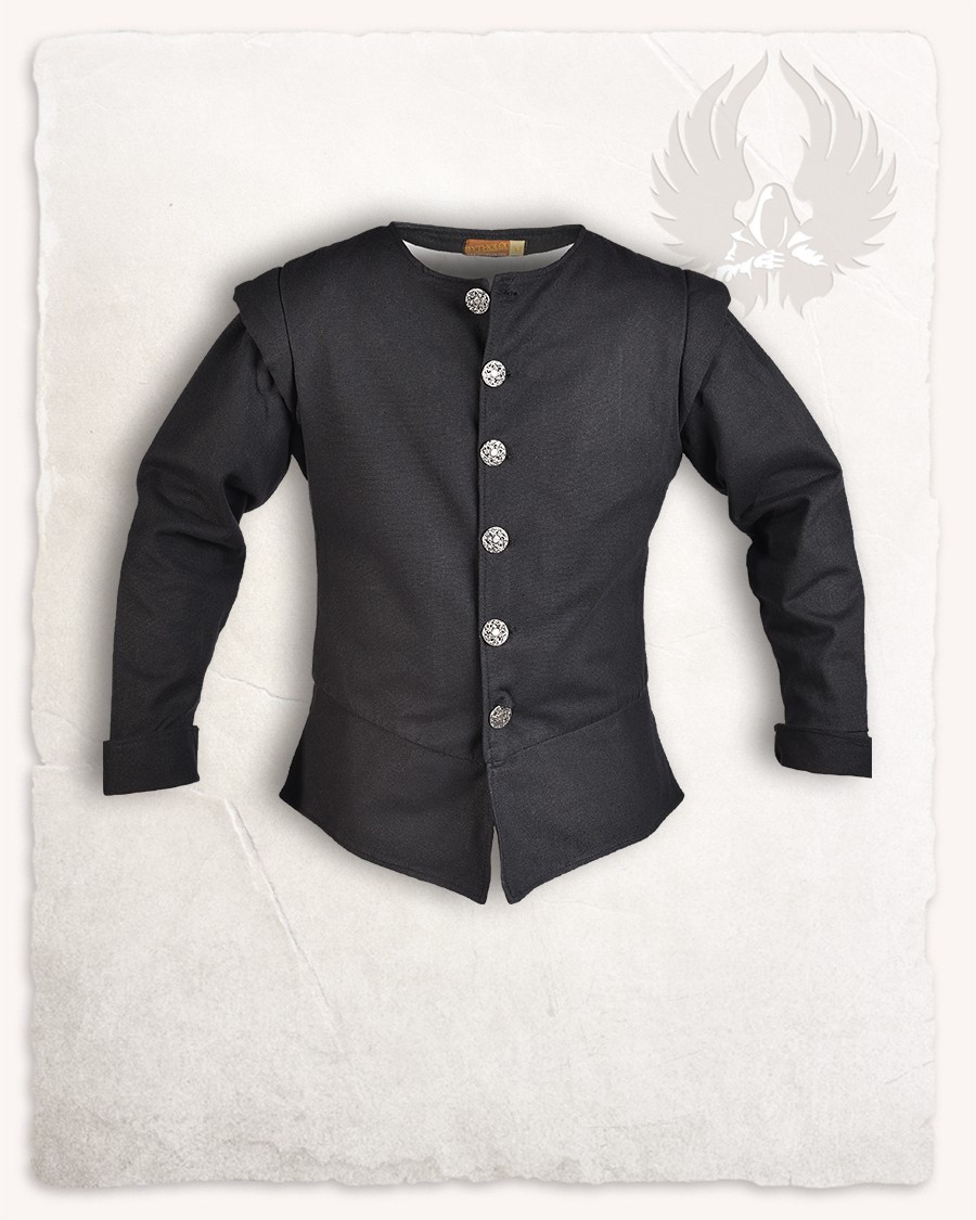 Gilet pirata in cotone premium Tilly, colore nero