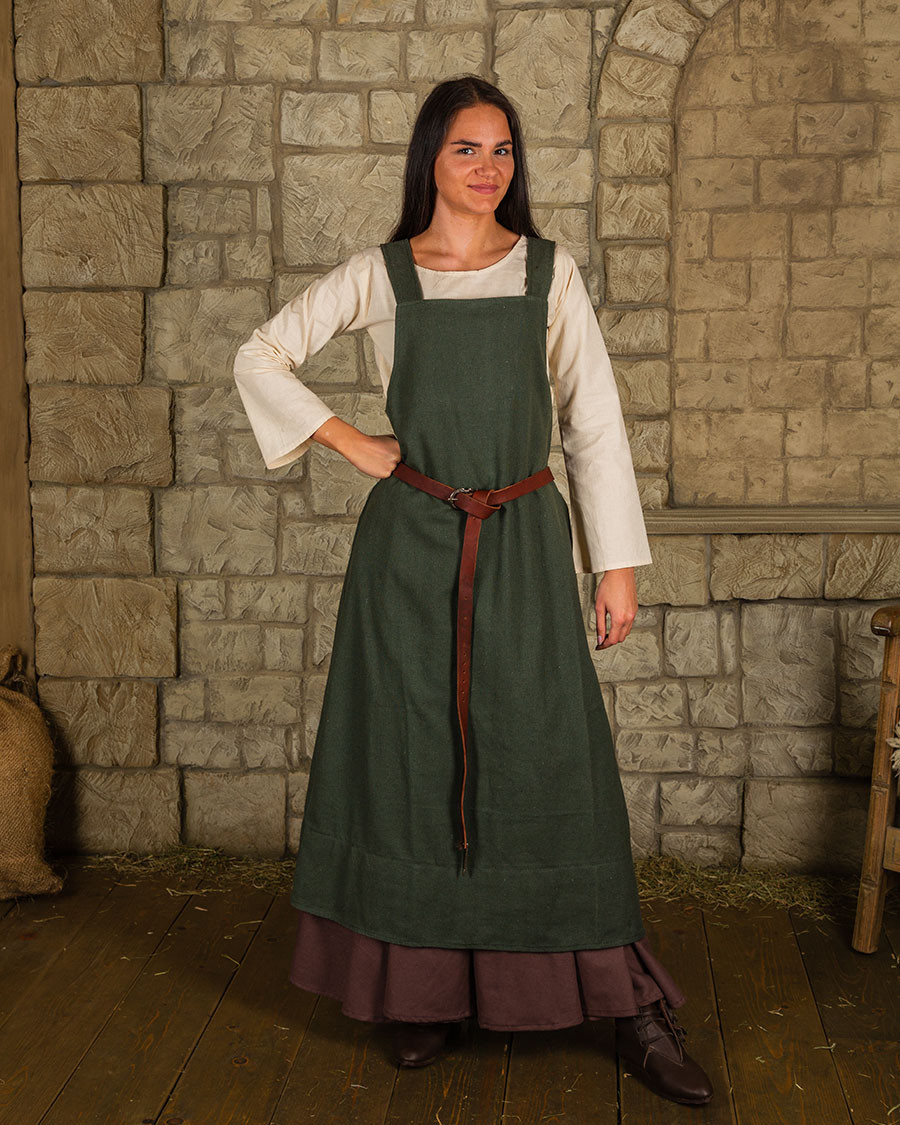 Abito stile grembiule, modello Lientje, colore verde