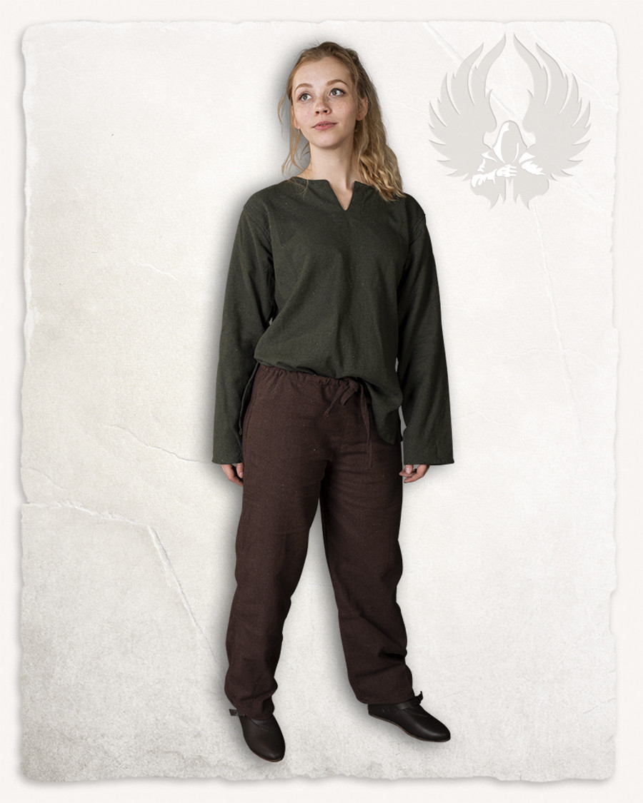 Pantaloni medievali in cotone marrone modello Kasimir