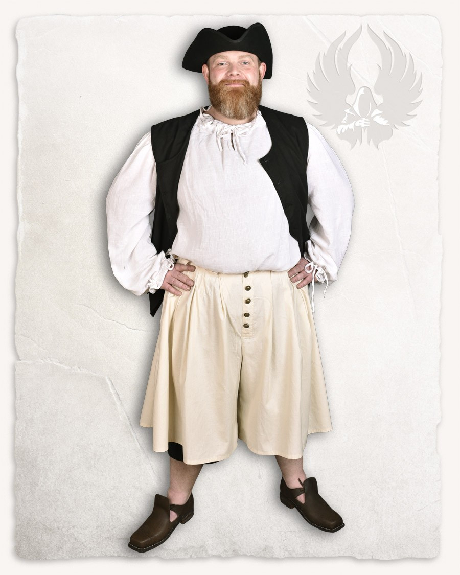 Pantalone ampio in cotone panna modello Matey