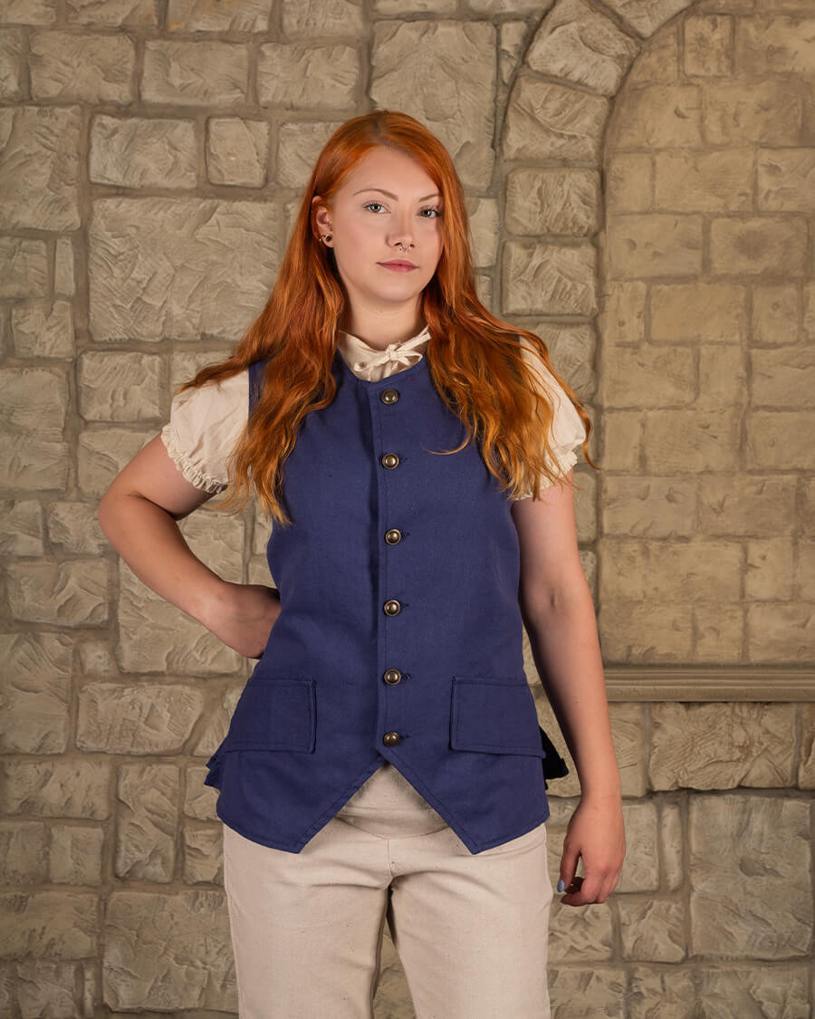 Gilet pirata Fletcher colore blu