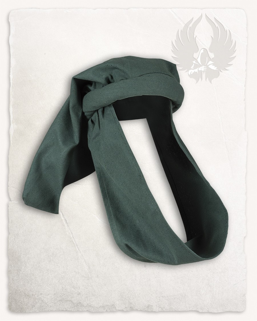 Cappello medievale Rafael unisex in cotone, colore verde