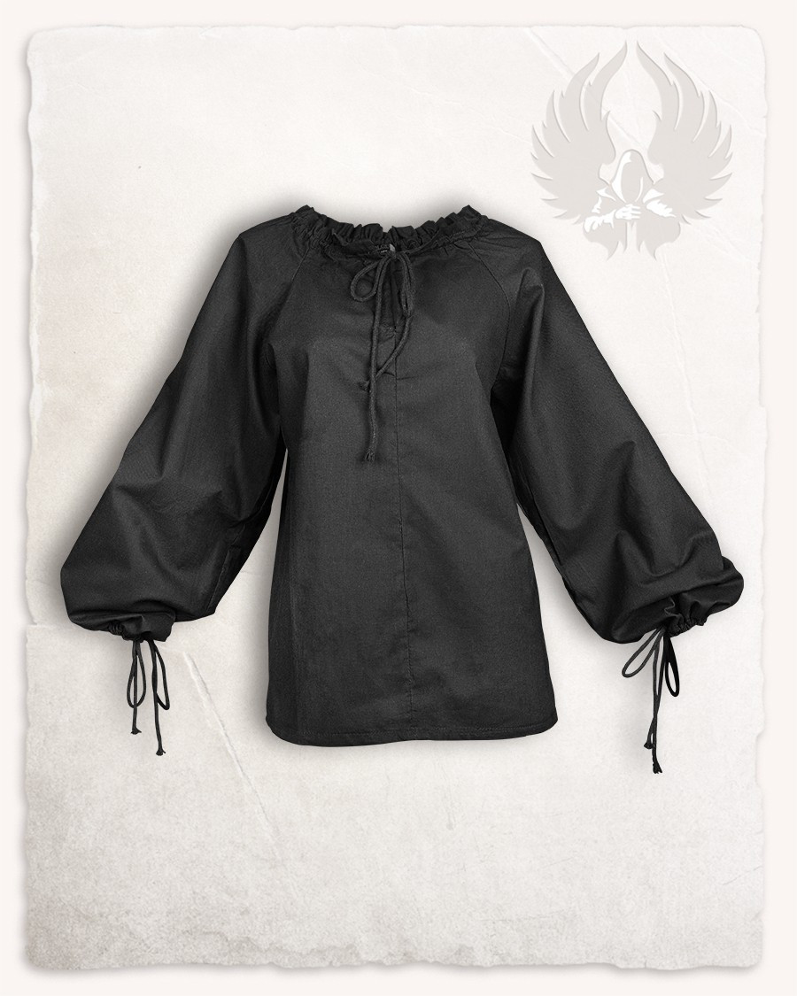Camicetta medievale Annabelle nera
