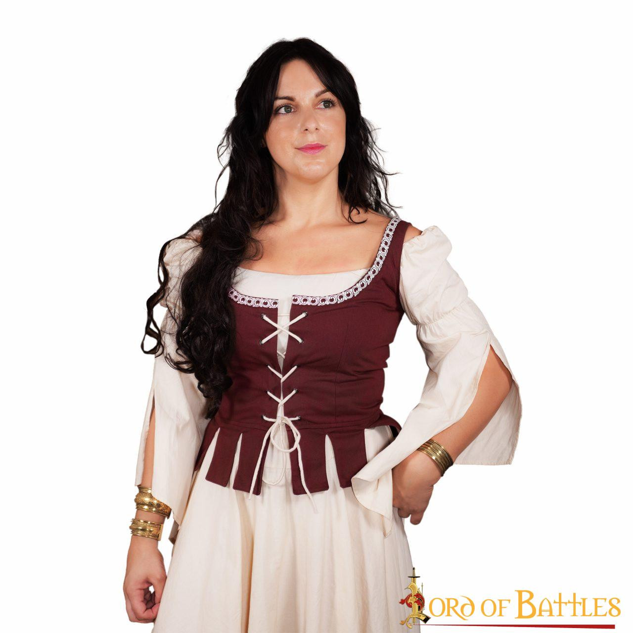 Corpetto medievale in cotone Adalyn da fanciulla