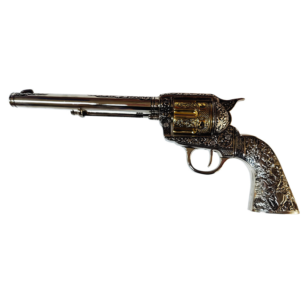 Revolver Colt 45 PeaceMaker manici lunghi in metallo, 27 cm.