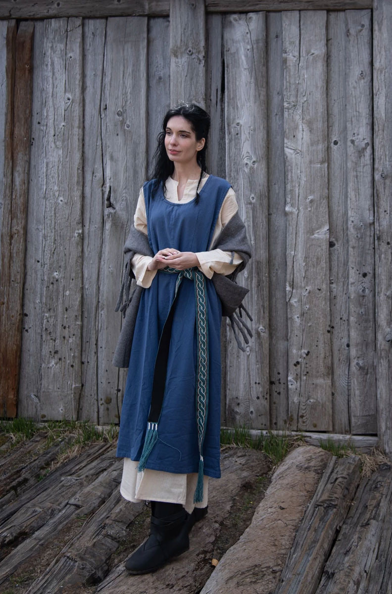 Abito medievale modello Gerda, colore blu