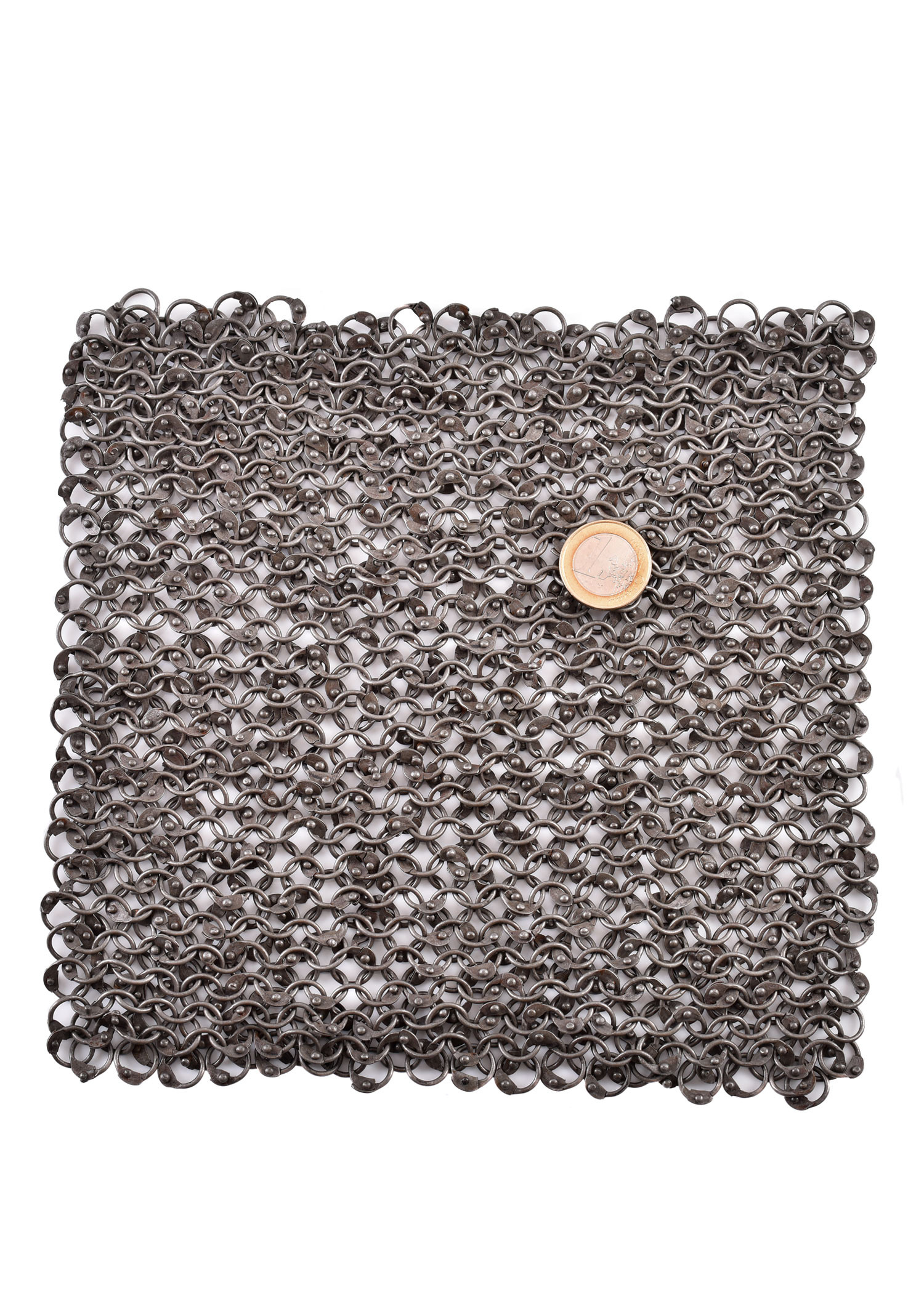 Cotta di maglia rivettata, finitura naturale (20x20 cm.)
