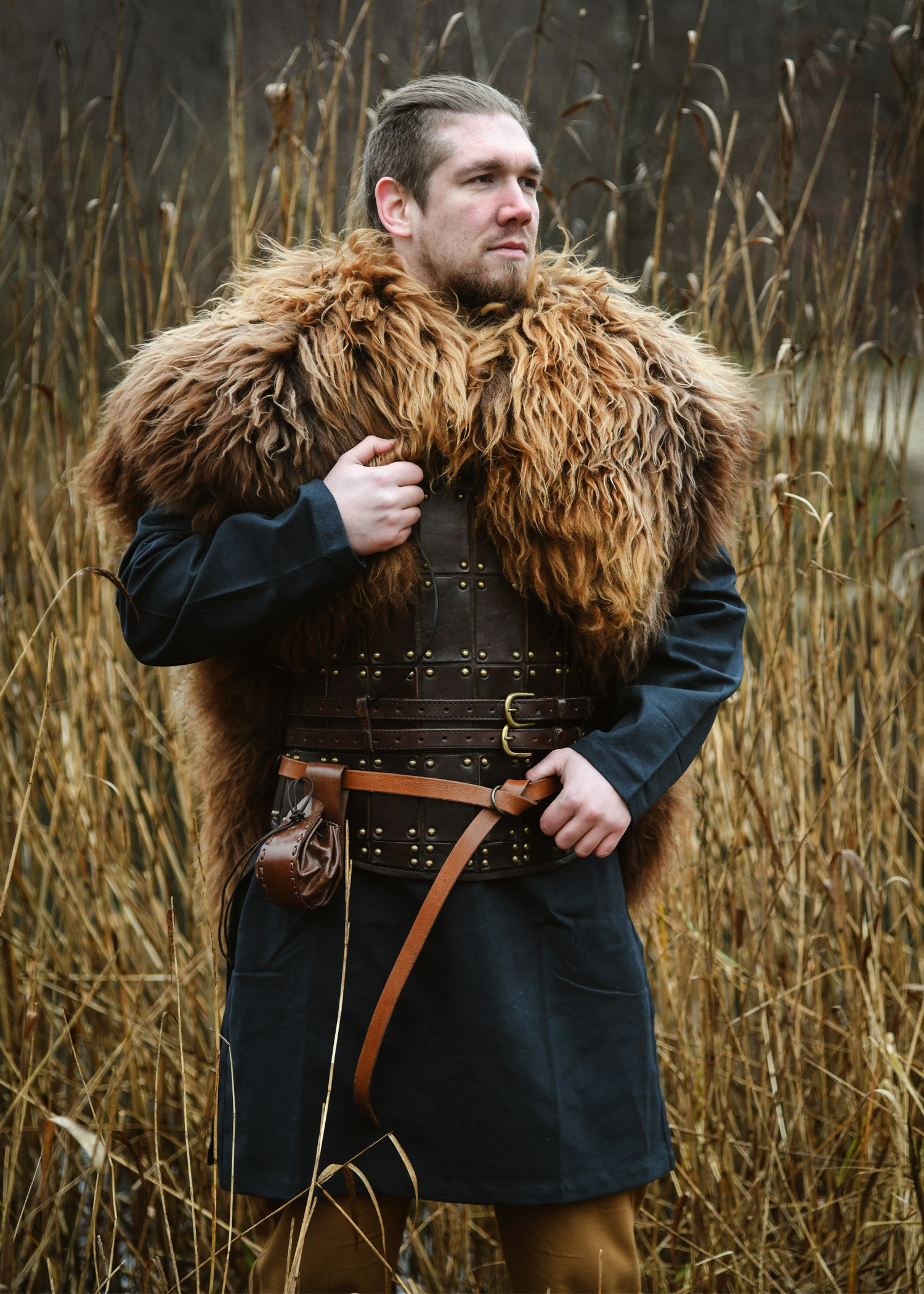 Pelle Berserker marrone per guerrieri (130x60 cm.)