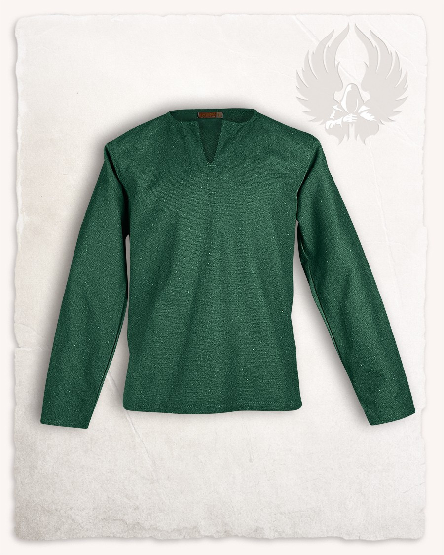 Camicia medievale chiusa modello Rurik, verde