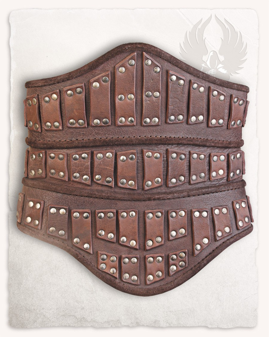 Corpetto medievale in pelle modello Evandra, marrone