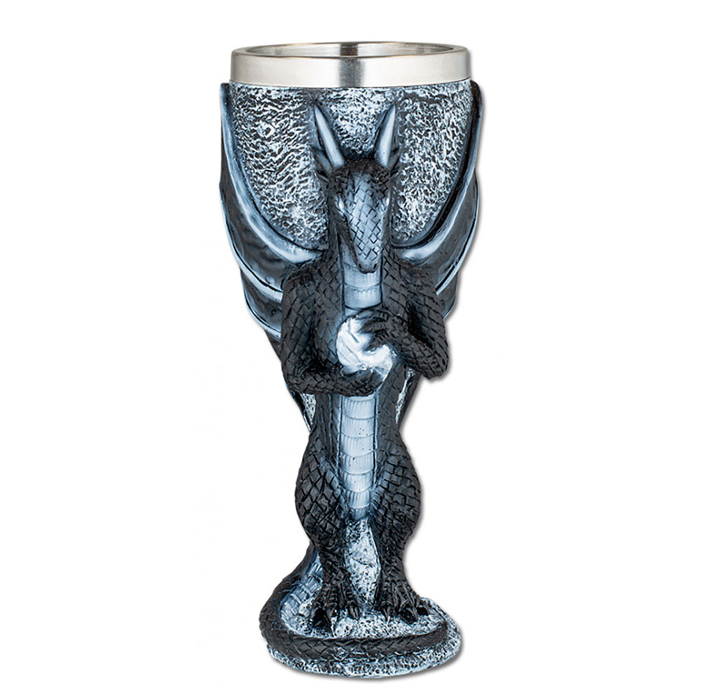 Coppa drago medievale bianco-nero (18,5 cm.)
