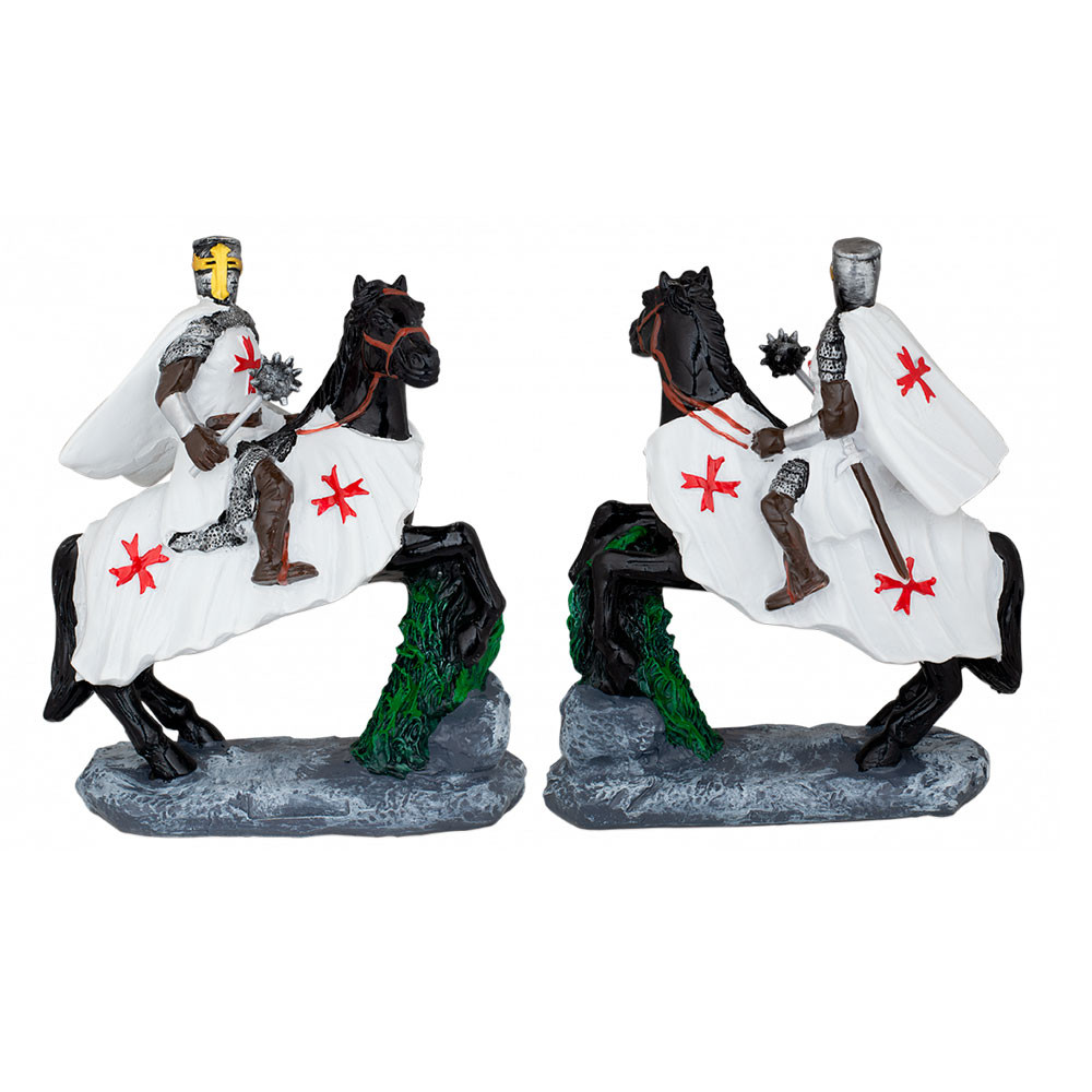 Cavaliere Templare a cavallo con mazza (8 cm.)