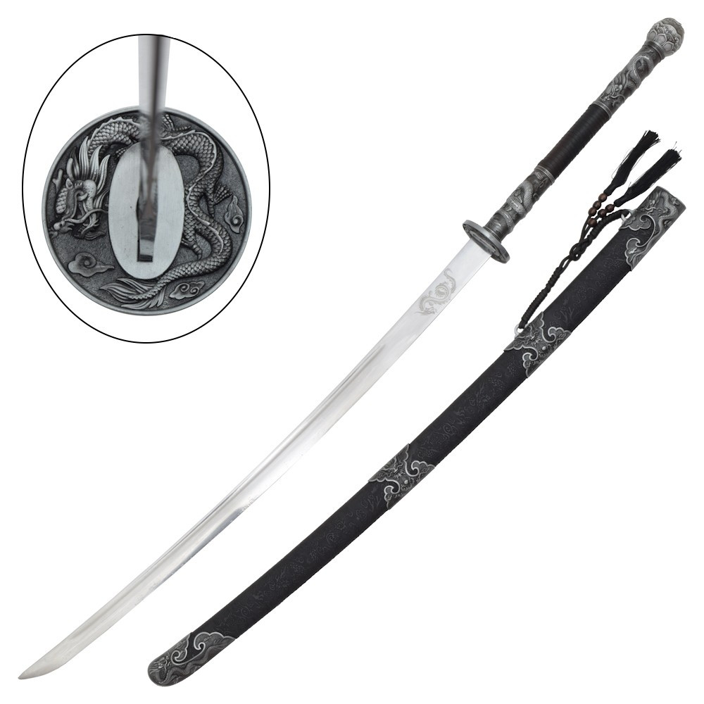 Spada tradizionale cinese del drago, dinastia Ming (132 cm.)