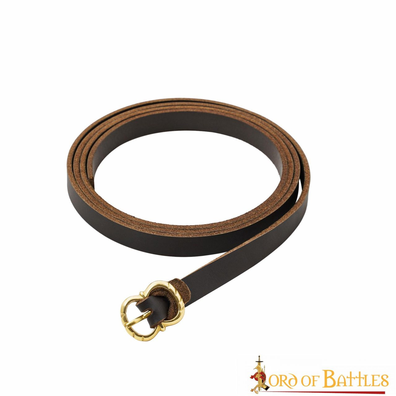 Cintura medievale in pelle pronta per LARP, marrone