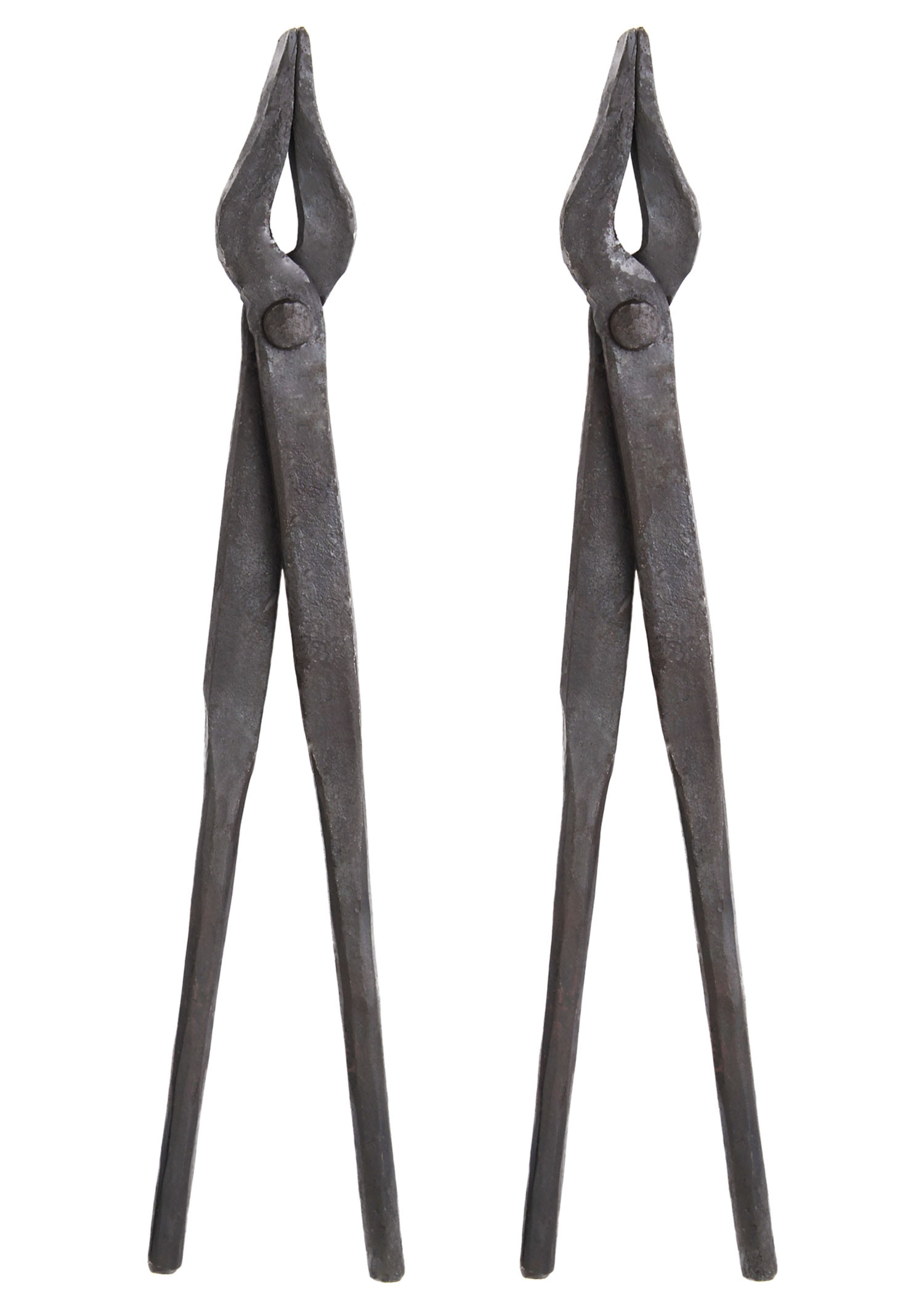Confezione da 2 pinze medievali in acciaio forgiate a mano (21 cm.)