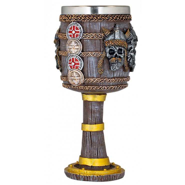 Coppa teste vichinghe con scudi (18,5 cm.)