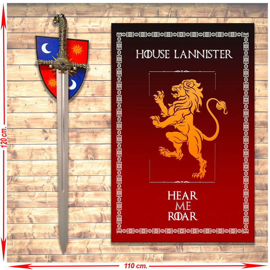 Pacchetto Banner + Spada Giuramento di Jamie Lannister, Il Trono di Spade