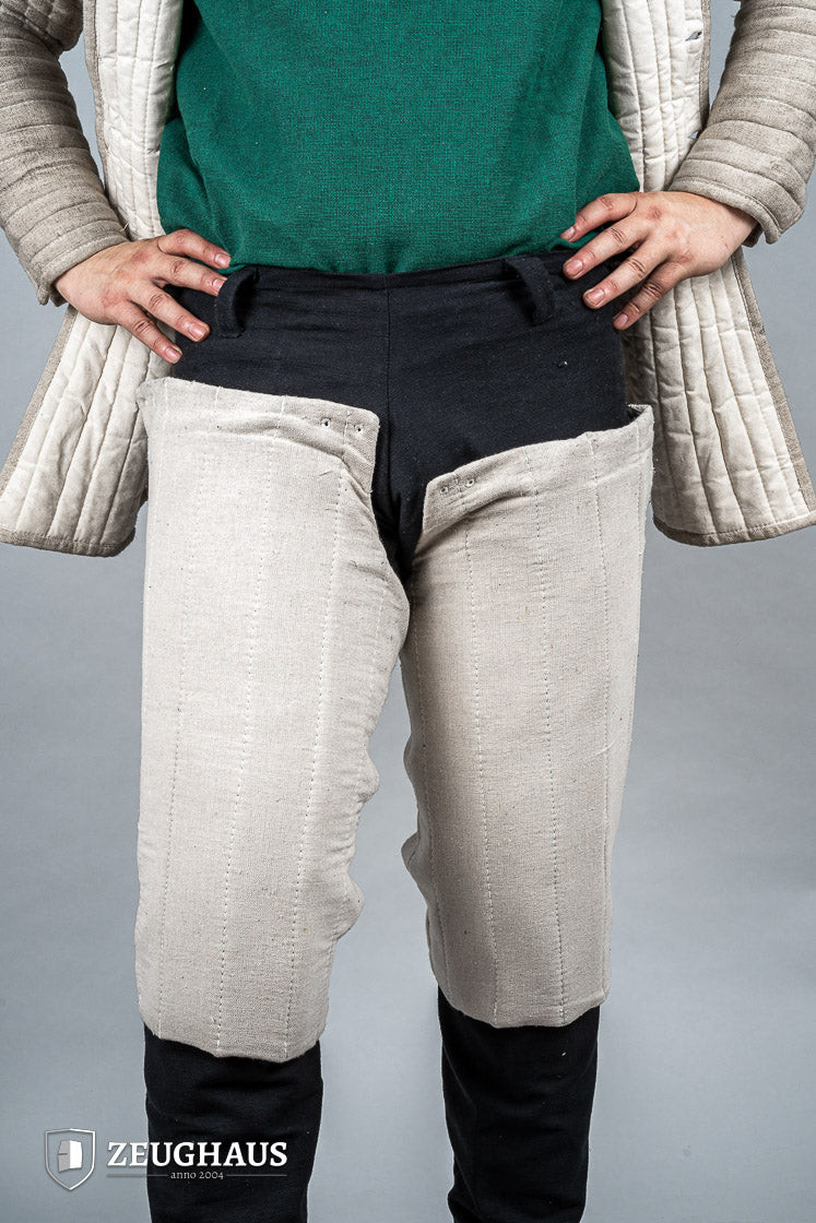 Gambe imbottite in cotone medievale, colore naturale