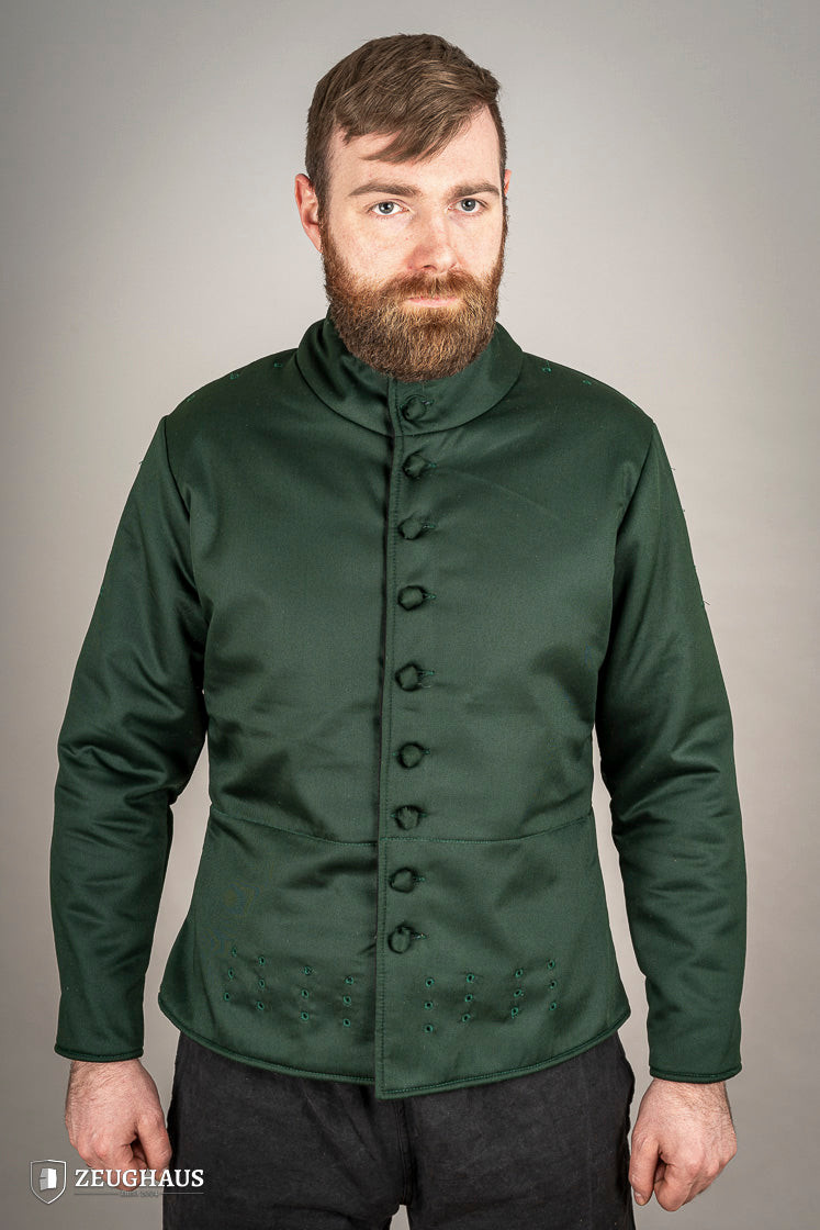Farsetto medievale in cotone modello Arming, verde