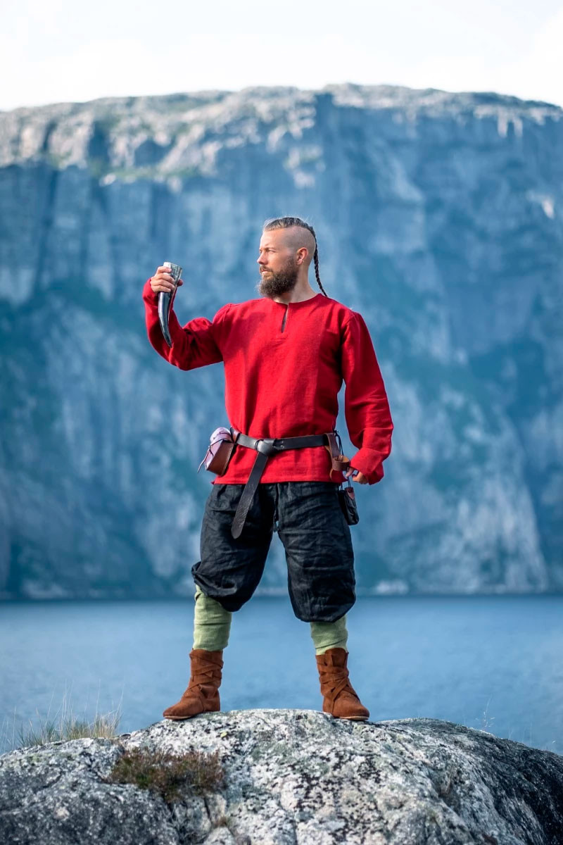 Tunica vichinga Ivar, rossa