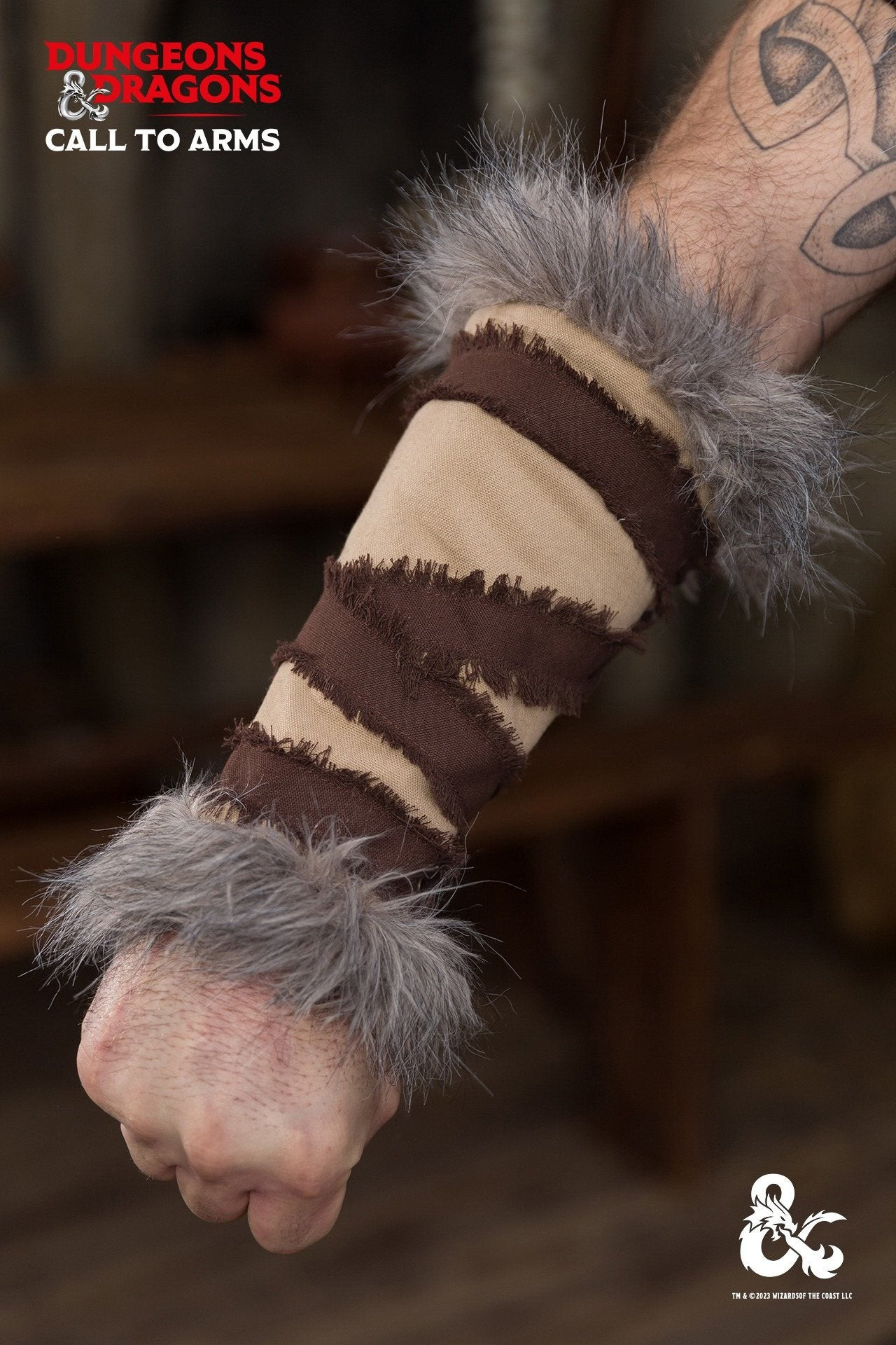 Bracciali barbarici medievali, colore beige-marrone