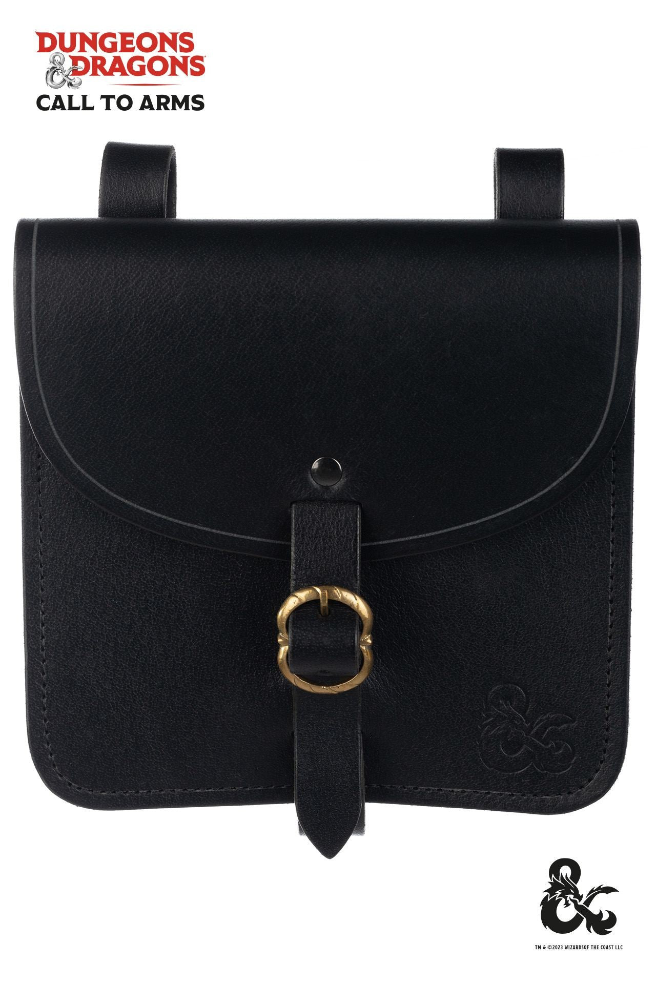 Borsa da avventuriero medievale in pelle, nera