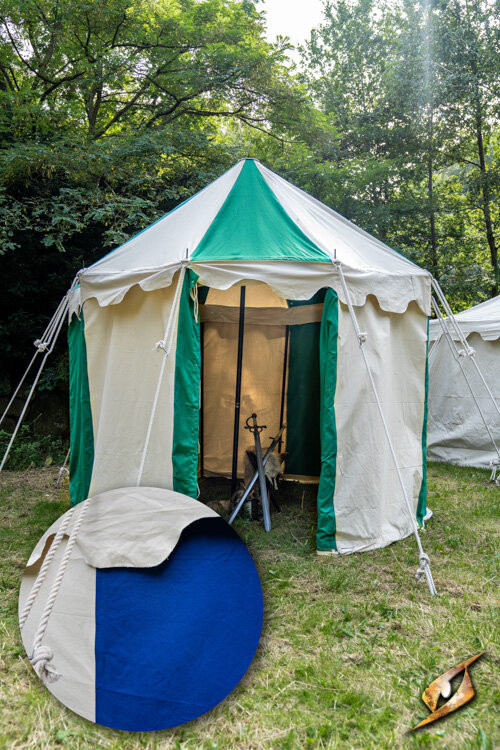 Tenda medievale a padiglione, blu naturale 3 metri. (Versione compatta)