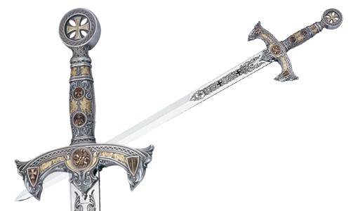 Spada dei Templari in Argento