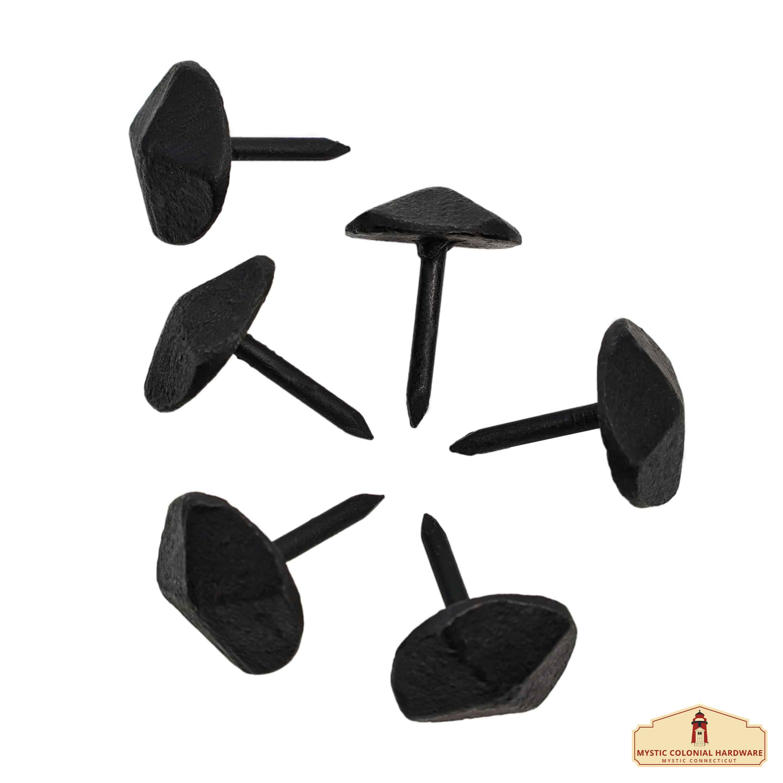 Set di 6 chiodi in ferro battuto finitura annerita (2,5 cm.)