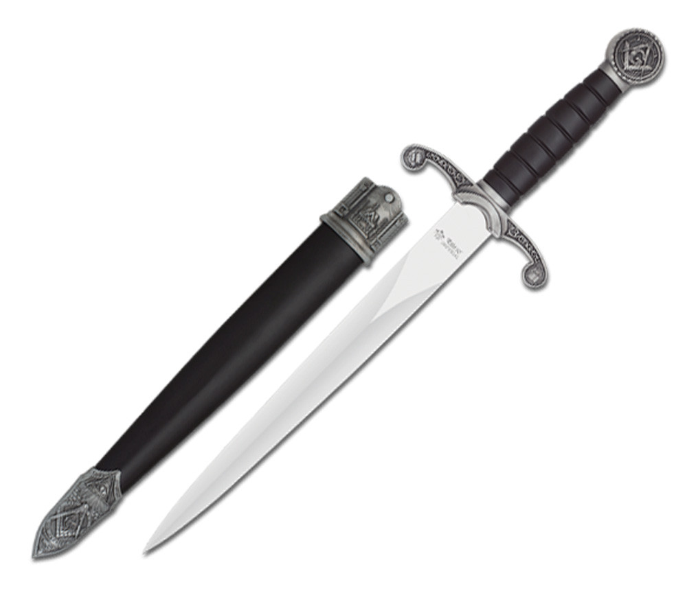 Pugnale massonico decorativo con fodero (39,30 cm.)