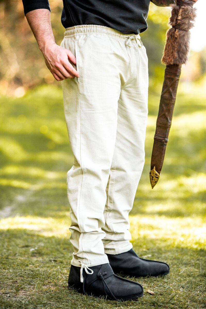 Pantaloni medievali Arvo, color canapa