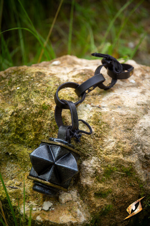 Testa per mazza Khonarr LARP e Cosplay, colore nero