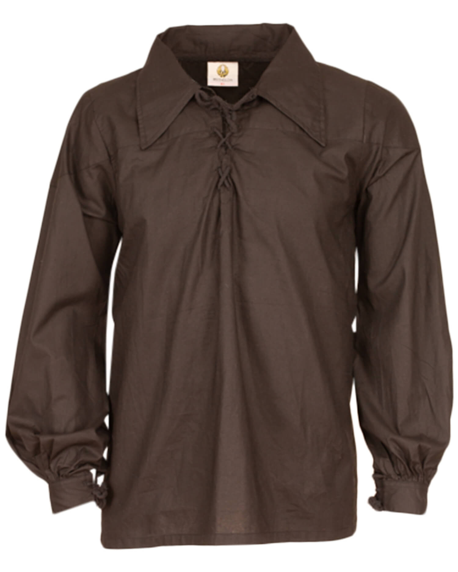 Camicia medieval in cotone modello Sawyer, colore nero